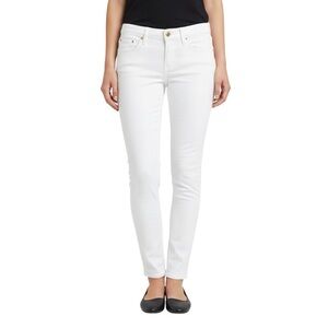 Tory Burch White Super Skinny Stretch Jeans Women’s Size 25 Gold Logo Hardware